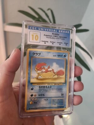 (POP 8) CGC 10 PERFECT Pokemon Krabby 098 Mystery of the Fossils Japanese Card - Image 1 of 4