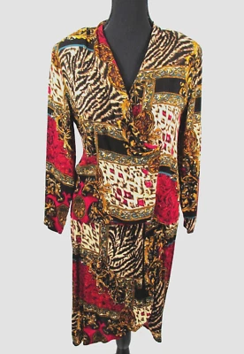 OPTIONS by WORTHINGTON 2pc Midi Skirt & Drape Front Blouse Retro Vintage 80's - Image 1 of 4