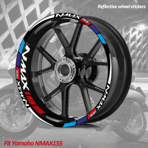 For Yamaha NMAX155 2016-20 Reflective wheel rim stripes tape decals stickers kit - Picture 1 of 10