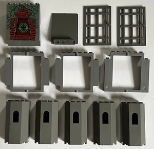 Lego Menge 12 dunkelgrau Stck.-Amazon Mauer, Burg Türme, Gefängnis/Drehtüren - Bild 1 von 5