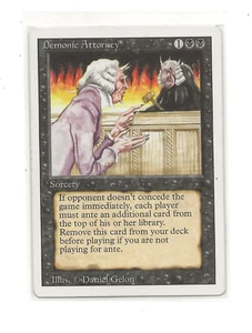 DEMONIC ATTORNEY Magic REVISED English LP / EX MTG - Imagen 1 de 1