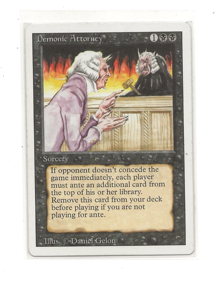 DEMONIC ATTORNEY Magic REVISED English LP / EX  MTG - Imagen 1 de 1