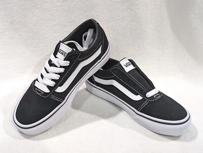 Vans Ward Black/White Suede Canvas Boy's Skate Shoes - Assorted Sizes  NWB - Image 1 of 4
