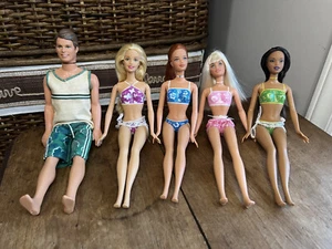 Lotto bambole Barbie Mattel Palm Beach - Skipper Ken Midge Nikki Barbie - Foto 1 di 7