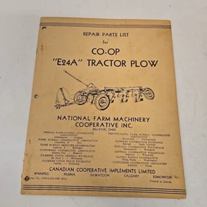 Vintage National Farm Machinery Co-op Inc E24A Traktor Pflug Handbuch Teileliste - Bild 1 von 6