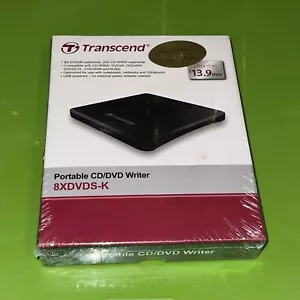 Transcend Portable 24XCD / 8XDVD Writer TS8XDVDS-K Brand New Factory Sealed - Picture 1 of 6