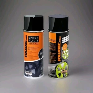 Foliatec Sprühfolie Schwarz matt 400ml und Sprühfolien Versiegler matt 400ml - Bild 1 von 1