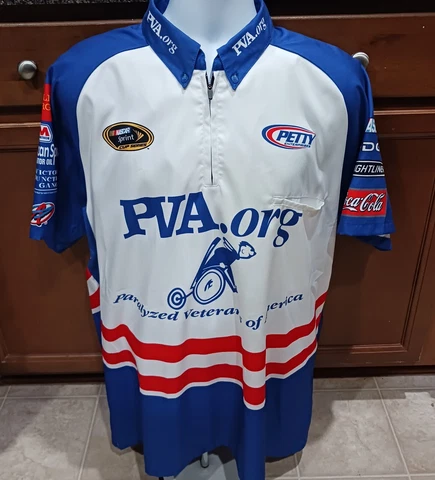 Kyle Petty Petty Enterprises PVA.org Team Issued XL Pit Crew Shirt NASCAR Racing Cover