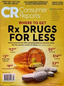 WHERE TO GET Rx DRUGS FOR LESS May 2022 CONSUMER REPORTS Magazine / NEW - Picture 1 of 9
