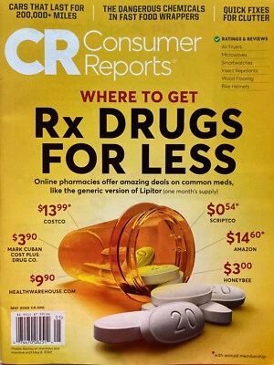 WHERE TO GET Rx DRUGS FOR LESS May 2022 CONSUMER REPORTS Magazine / NEW - Image 1 of 4