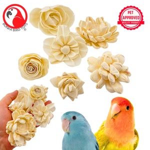 Bonka Bird Toys 3604 Pk6 Surtido Sola Atta Flores Pie Garra Artesanal Parte Loro - Imagen 1 de 8