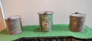 Lotto N°3 Barattoli Contenitori Pubblicitari Vintage Da Collezione Olio Ligure - Picture 1 of 7