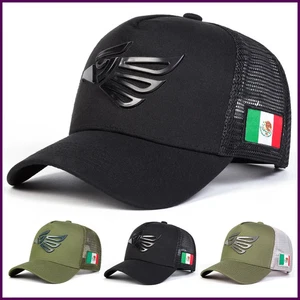 Berretto baseball aquila messicana regolabile ricamo logo bandiera camionista cappello - Foto 1 di 27