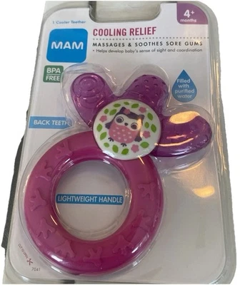 MAM Cooling Relief 4+Months Cooler Teether 1 ea, PURPLE PINK water filled - Image 1 of 4