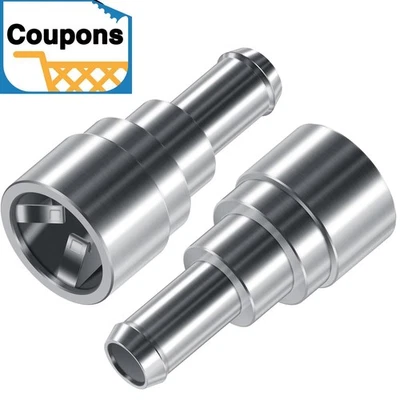 2PC Heater Core Coolant Hose Connector Fitting For Chevrolet Silverado 800-409HP - Image 1 of 4