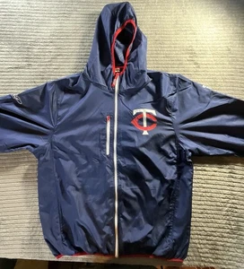 Minnesota Twins Windbreaker Jacke Erwachsene XL blau Kapuze leicht MLB Ford - Bild 1 von 12