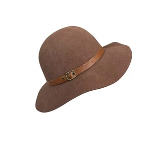 Hat Attack Brown Wool Felt Hat Women's Size 7 Fedora Crusher Packable Brown - Picture 1 of 7