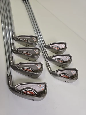 Ping G10 Irons 5-SW White Dot Awt Stiff Flex Steel Shafts PN8431 - Image 1 of 4
