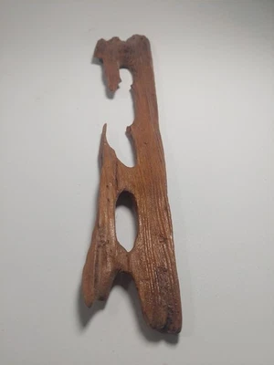 Tablón parcial natural de madera a la deriva de colección encontrado en la costa del Golfo de Florida 15"  Foto 1 de 4