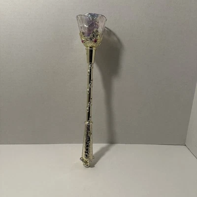 Varita Rosa Iluminada Dorada Princesa Bella Princesa La Bella y la Bestia Disney Store Probada Foto 1 de 4