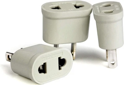 3 PCS Adaptateur FR vers US Convertisseur Prise Europeénne vers Fiche  - Photo 1/4