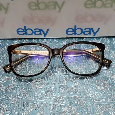 ✅️⭐️ MARC JACOBS MARC 207 086 Havana Escura/Ouro 9V5 51□17 140 Óculos "Quadros" - Imagem 1 de 4