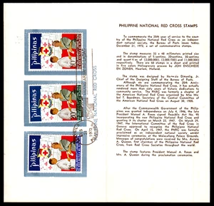 Philippinen 1052-54 FDC-Souvenir, 25 Jahre Nationales Rotes Kreuz - Bild 1 von 2