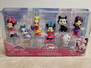 New Disney Junior Minnie Mouse 7-Piece Collectible Figure Set Daisy Figaro - Picture 1 of 10
