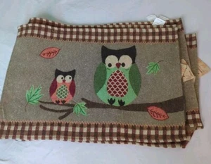 Owl Tapestry Placemat Set Of 6 NWT From India - Picture 1 of 4
