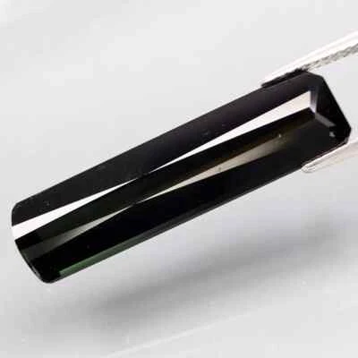 Натуральный полночный фиолетовый турмалин изумруд в форме неотапливаемого драгоценного камня VS 12,06 карата - Изображение 1 из 2