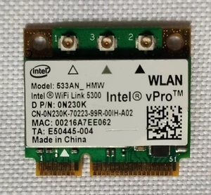 533AN_HMW Intel 450Mbps 802.11a/b/g/draft-n PCI-E Mini carte réseau WiFi - Photo 1/2