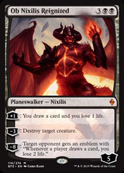 OB NIXILIS REIGNITED NM Battle for Zendikar MTG Black - Planeswalker Mythic - Image 1 of 1
