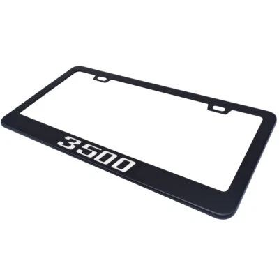 For Dodge Ram 3500 Cab Accessory Metal License Plate Tag Frame Black Cover - Image 1 of 4