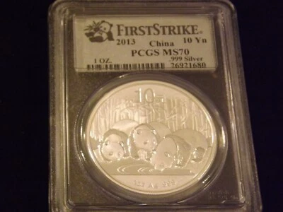 2013    10 Yn                    PANDA         First Strike         PCGS MS 70 - Image 1 of 2