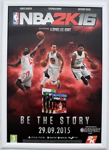 NBA 2K 16 RARO PS4 XBOX ONE 42 cm x 59 cm poster promozionale #1 - Foto 1 di 1