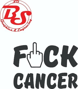 6" Cancer F Middle Finger Love F*ck Cancer Survivor Health Hope Faith noBS - Picture 1 of 2