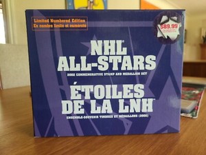 2002 NHL ALL STARS COMMEMORATIVE STAMP AND MEDALLION SET. Brand New. 