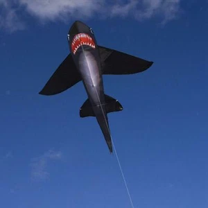 155x160cm Black Shark Kite Huge Fish Kites with Line Board for Kids Adults - Picture 1 of 7