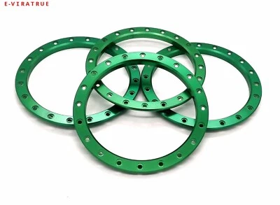 E-VIRATRUE Alu Outer Lock Rings Fit PRO-Line MX43 Tire For XMAXX  4pcs Green - Image 1 of 4