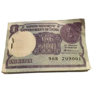 Rare India 1 Rupee Note Bundle (100 Notes) | UNC | 1988 | Staple Sealed | - Picture 1 of 4