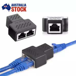 RJ45 Ethernet LAN Network Y Splitter 2 Way Port Adapter Cable Connector CAT5/6/7 - Picture 1 of 5