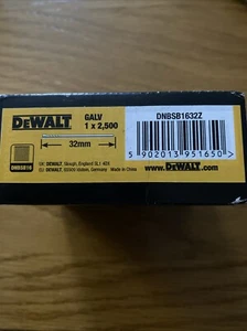 DEWALT DNBSB1632Z 16 Gauge Galvanised Finish Nails 32mm (Pack 2500) - Picture 1 of 5