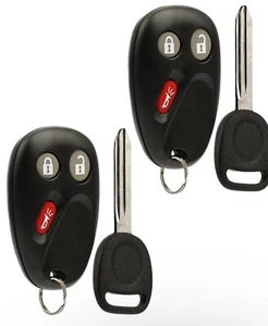 2 Replacement For 2003 2004 2005 2006 Chevrolet Key + Fob Remote New - Bild 1 von 5