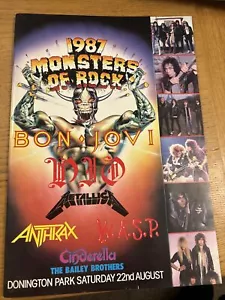 More details for 1987 monsters of rock 1987 tour programme - bon jovi dio anthrax