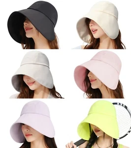 Wide Brim Sun Hats for Women UV Protection Beach Hats Visor Bucket Hat Foldable - Picture 1 of 19
