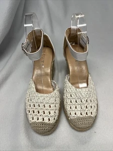 JUTI Women’s size 6 wedge Espadrilles , cream and beige Woven - Picture 1 of 5
