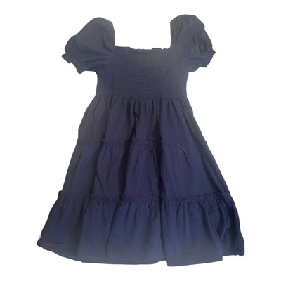 Vestido Polo Ralph Lauren Niñas Grandes Talla 12-14 Verano Azul Marino Nuevo con Etiquetas Mangas Abullonadas Foto 1 de 4