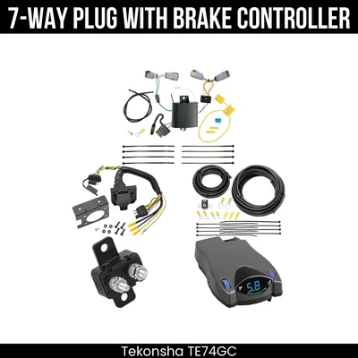Kit de arnés de cableado de remolque de 7 vías Tekonha + control de freno para Chrysler 300 15-23 Foto 1 de 4
