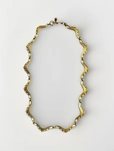 ANTICA COLLANA/CATENA OROLOGIO DA TASCA CONVERTITA ORO LAMINATO AMERICANO 16,5 - Foto 1 di 11