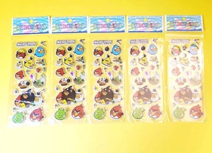 LOTE 5x SÁBANAS PEGATINAS ANGRY BIRDS DIBUJOS ANIMADOS BOMBA ROJO TERENCE CHUCK CABO CERDO - Imagen 1 de 5
